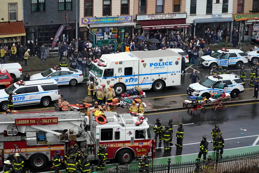 Picture credits to NY Post: https://nypost.com/2022/04/12/photos-brooklyn-subway-shooting-leaves-dozens-injured/