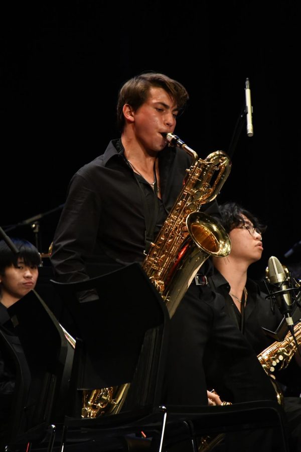 Dylan LaBella (23) performing with the Jazz Band.
