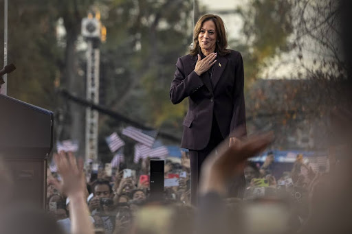 Harris at her concession speech at Howard University